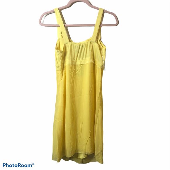 Lucy Paris Yellow Cut Out Mini Dress Sheer Overlay - Picture 5 of 10